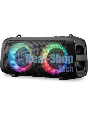Колонка портативная Hyundai H-PS1030 черный/черный 40 Вт 2.0 BT 10м 3600mAh