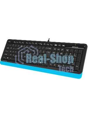 Комплект клавиатура+мышь A4Tech FStyler F1010 проводной, USB, 1600 DPI, чёрный/синий