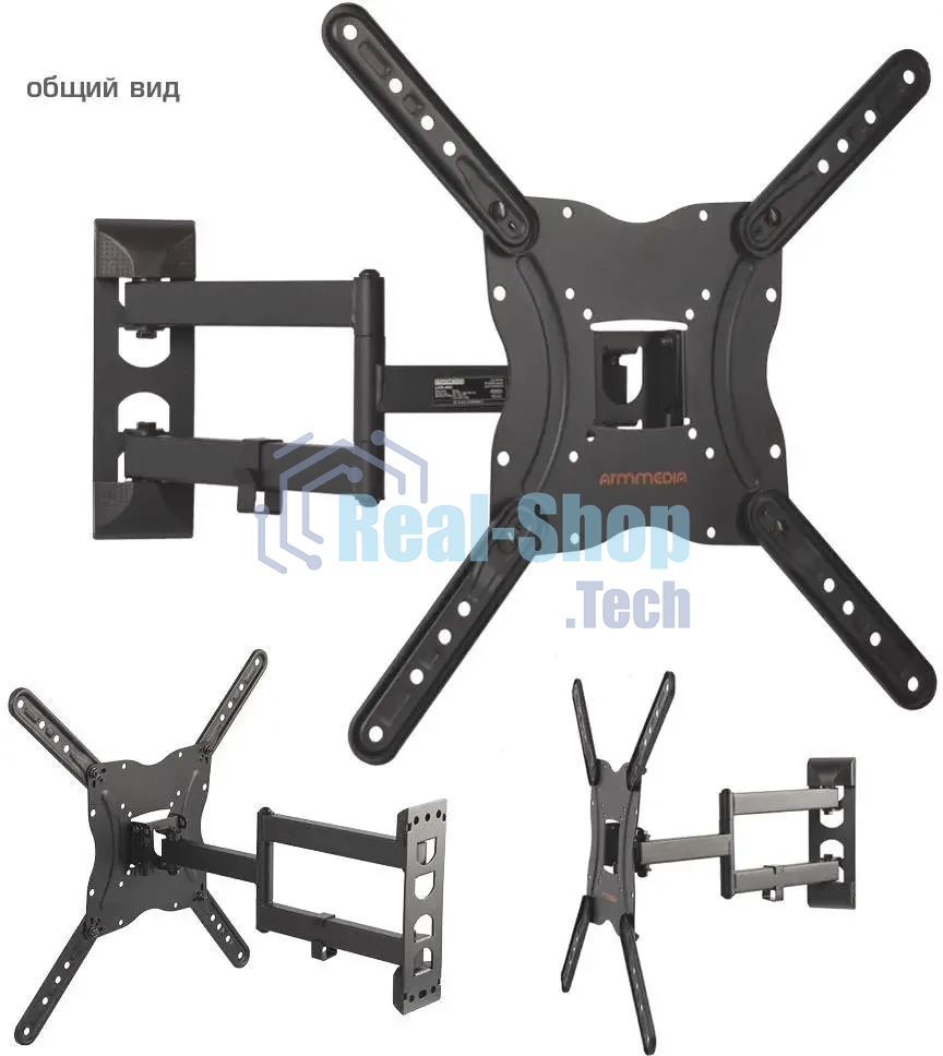 Кронштейн для телевизора Arm media LCD-404 new черный, 26