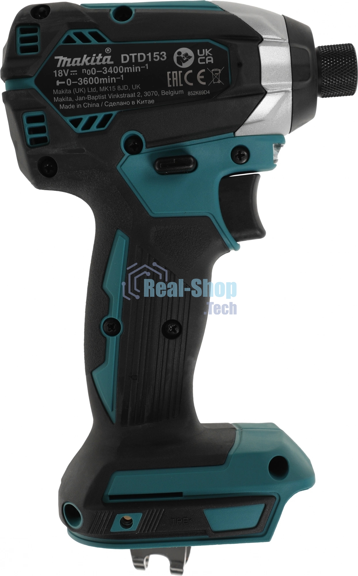 Дрель-шуруповерт Makita DTD153ZJ, 18 В, 0 Ач, 170 Нм, бесщеточный, ударный