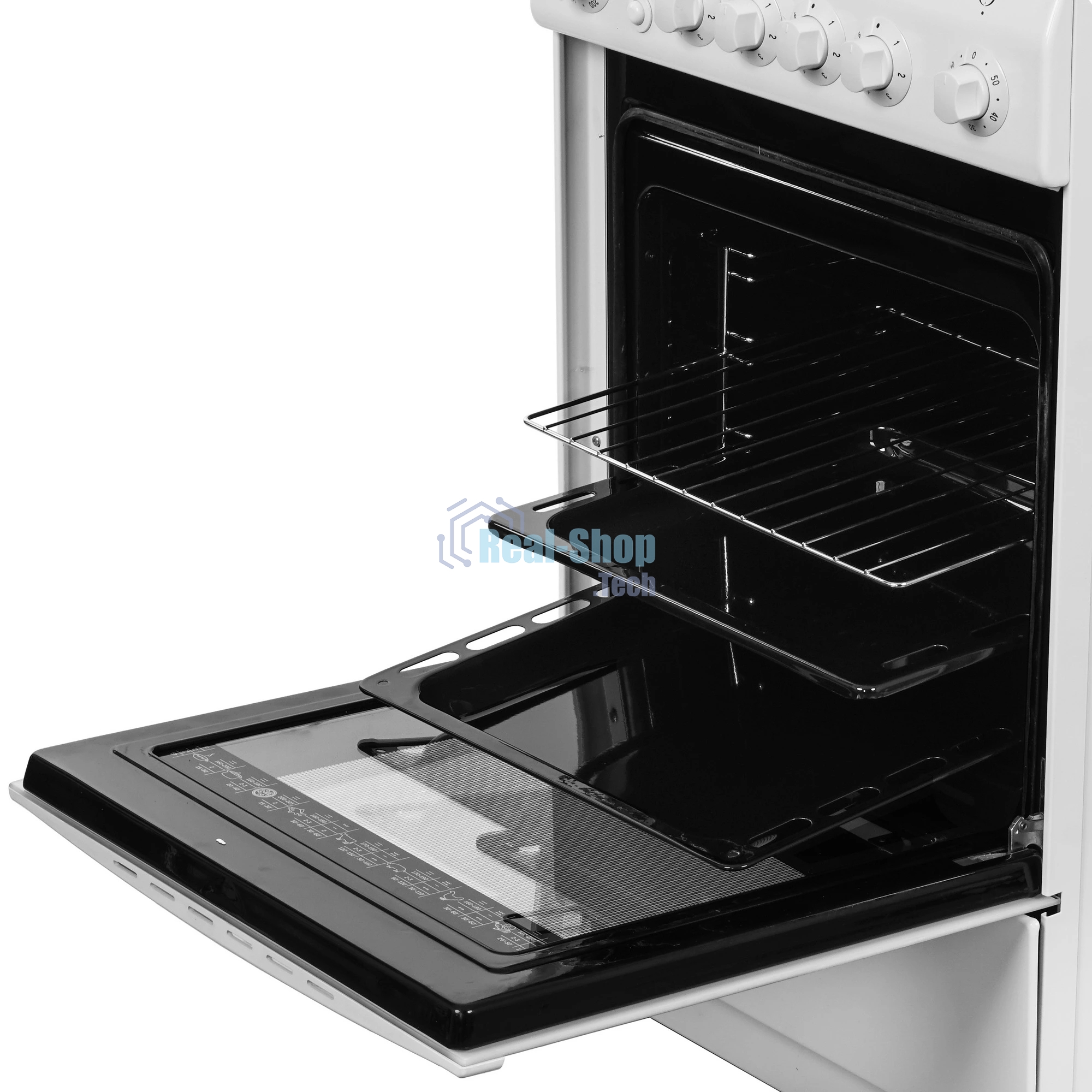 Плита электрическая DeLuxe 506004.00 э белый, конфорок 4 шт, духовка 60 л, 50 см x 85 см x 60 см