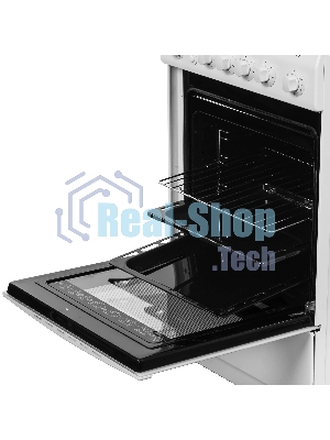 Плита электрическая DeLuxe 506004.00 э белый, конфорок 4 шт, духовка 60 л, 50 см x 85 см x 60 см