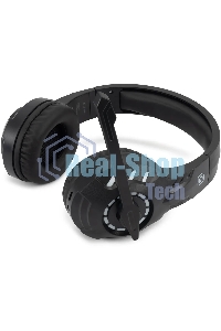 Гарнитура беспроводная/проводная с микрофоном Оклик HS-L420G черный накладные BT оголовье (1939799)