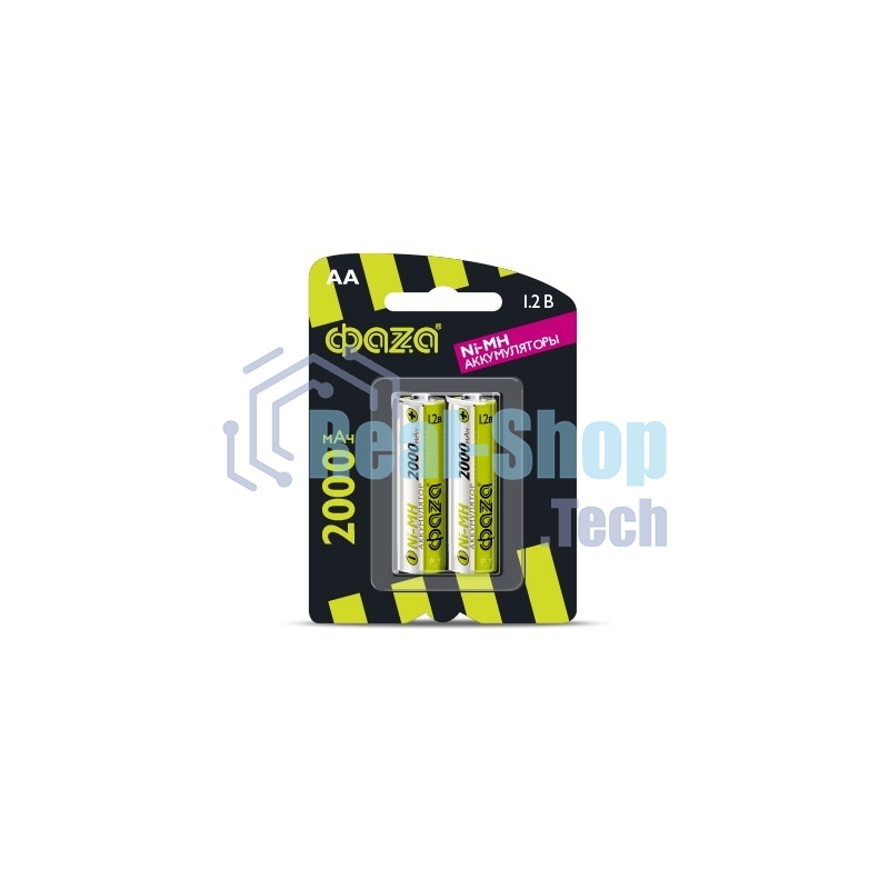 Элемент питания аккумуляторный ФАZА AA 2000мА·ч Ni-MH блистер, 2 шт.