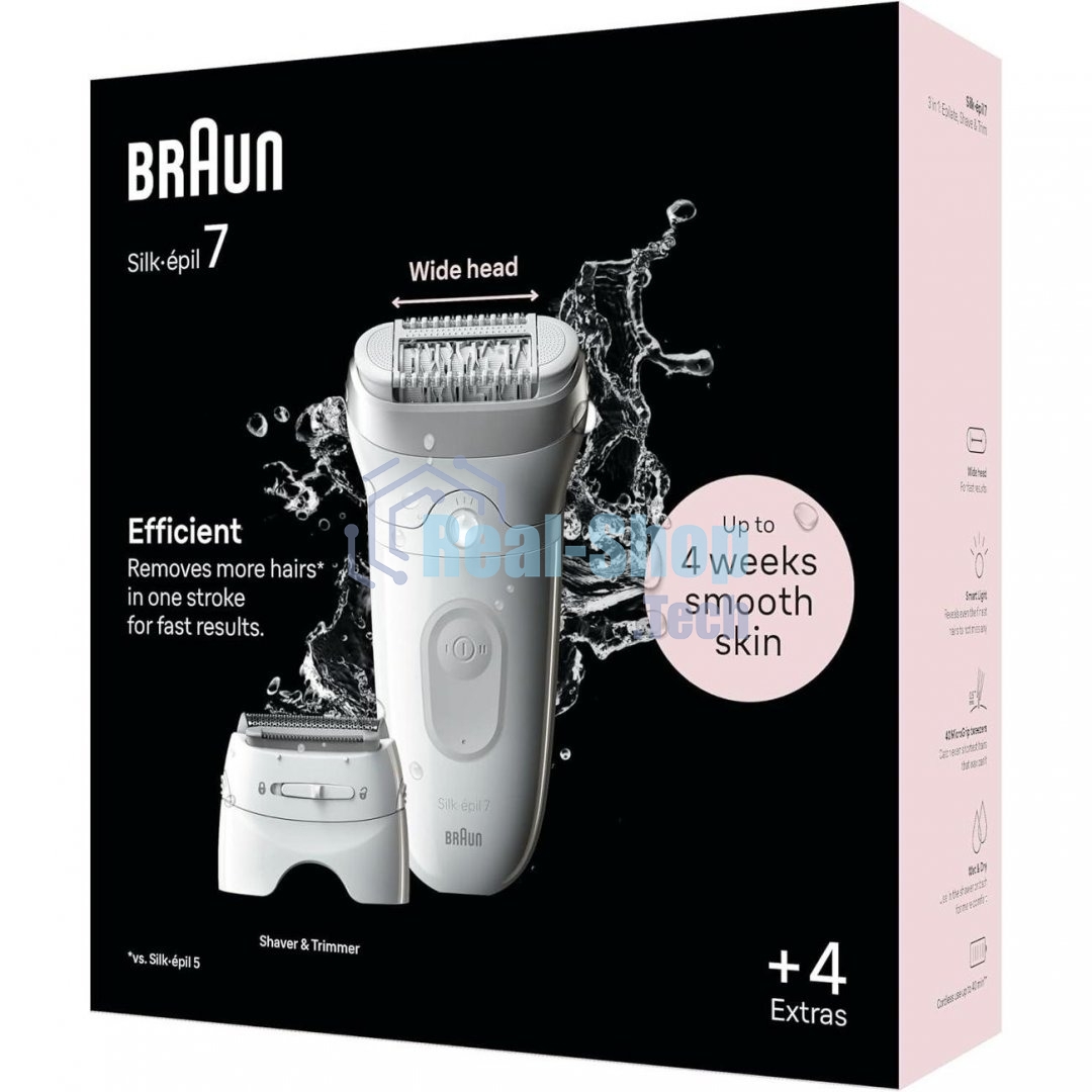 Эпилятор BRAUN SE7-041 белый/серебристый
