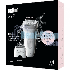 Эпилятор BRAUN SE7-041 белый/серебристый