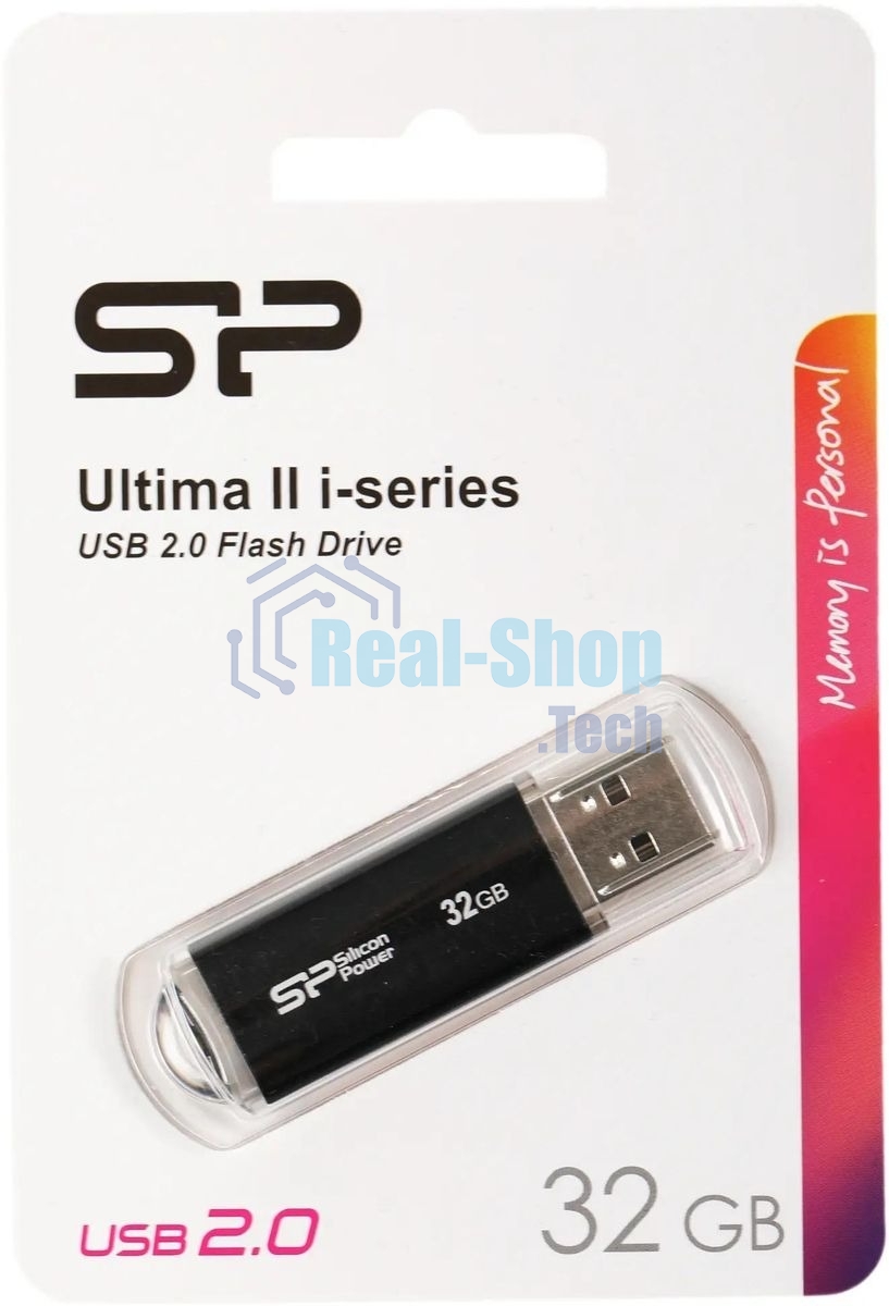 Флешка USB R/W Silicon Power R/W 32Gb Ultima II-I Series SP032Gb,UF2M01V1K USB 2.0 черный