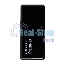 USB-концентратор Smartbuy SBHA-6110-K, USB 2.0, USB 4 порта, USB