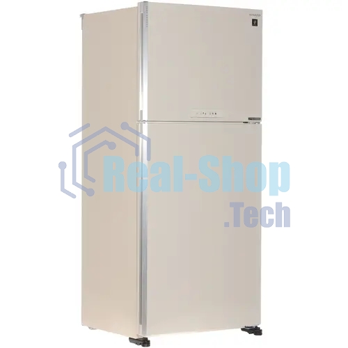 Холодильник Sharp SJ-XG55PMBE бежевый двухкамерный 394/162 л морозилка сверху