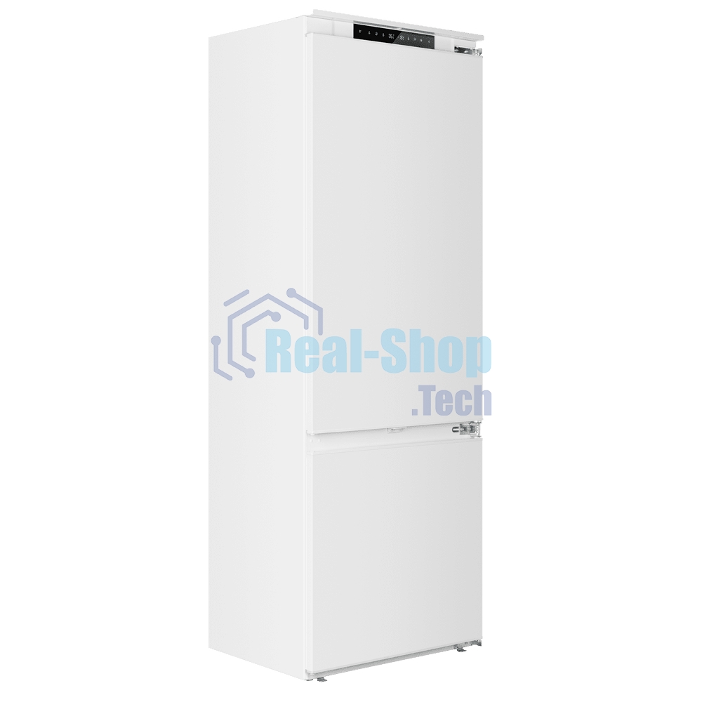 Встраиваемый холодильник Maunfeld MBF17754NFWHGR LUX Inverter белый двухкамерный 179/66 л морозилка снизу, NoFrost