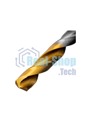 Набор сверл по металлу Denzel 1,5-6,5мм, Р6М5-TiN, Golden Tip, 13 шт