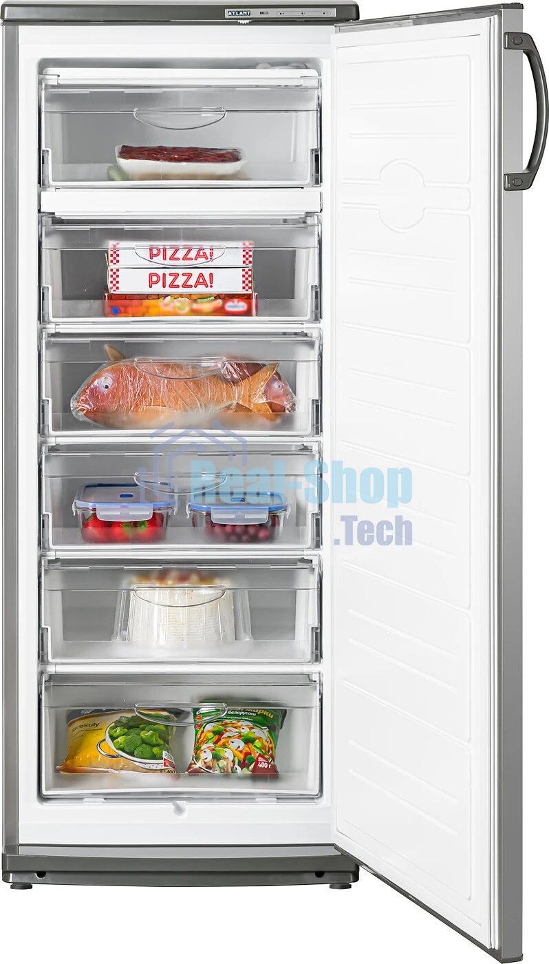 Морозильная камера Atlant M-7184-060, мокрый асфальт, 240л, 6 ящиков