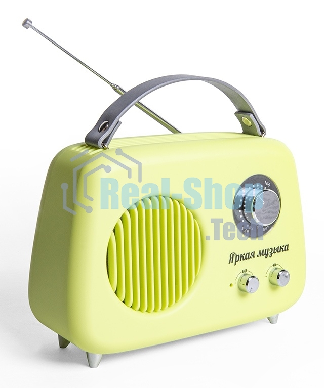Радиоприемник СИГНАЛ БЗРП Fresh РП-343 зеленый, УКВ 87,5-108МГц, DC5В,акб,BT/USB/AUX 10125