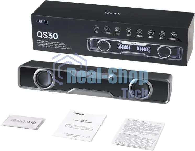 Колонки Edifier QS30 1.0 черный 5Вт BT