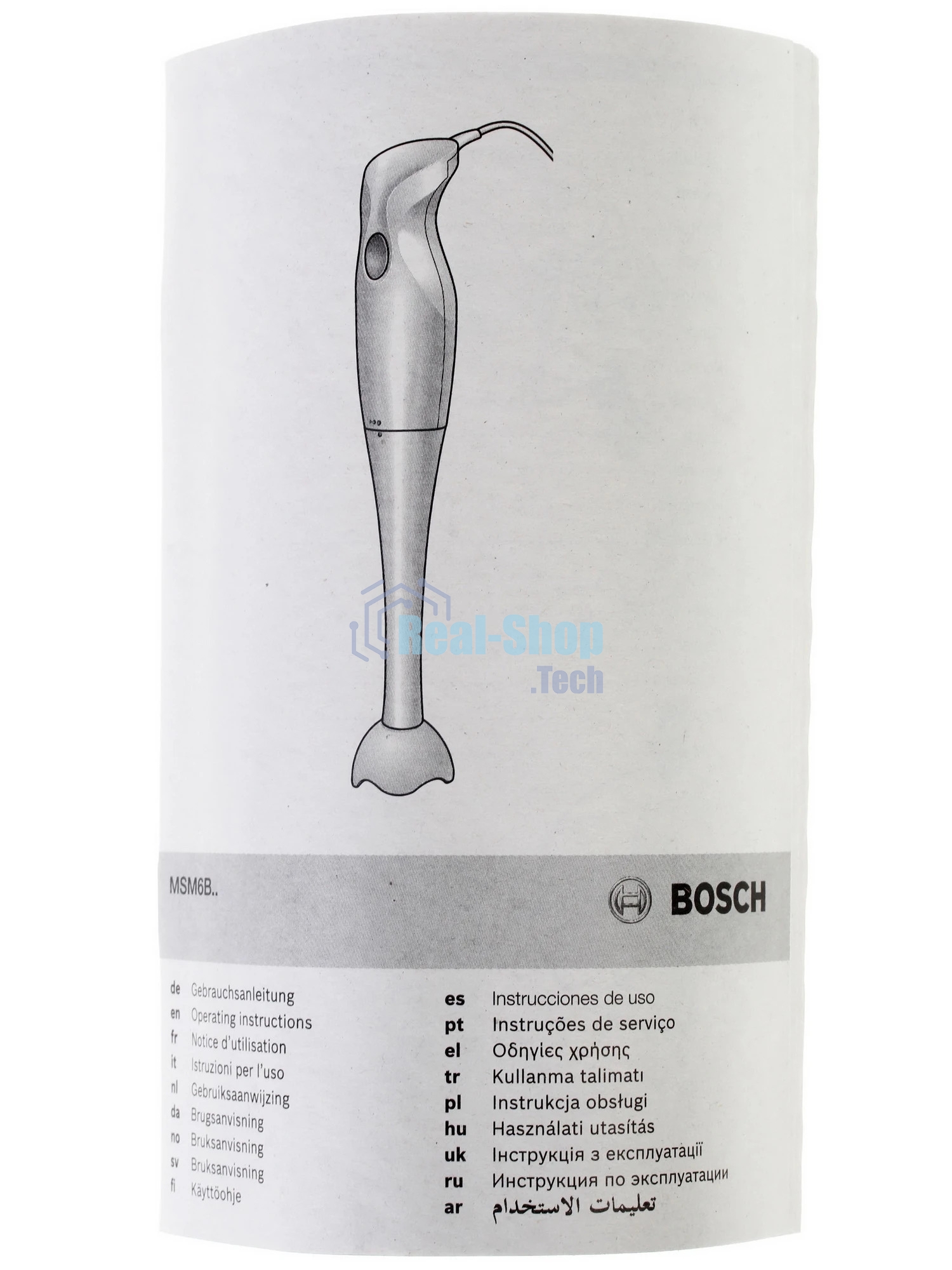 Блендер погружной Bosch MSM 6B100 белый, 280 Вт, 1 скорость