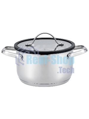 Кастрюля MAUNFELD ORIANA MF40RN01CR из нержавеющей стали со стеклянной крышкой, 20 см, 3,6 л