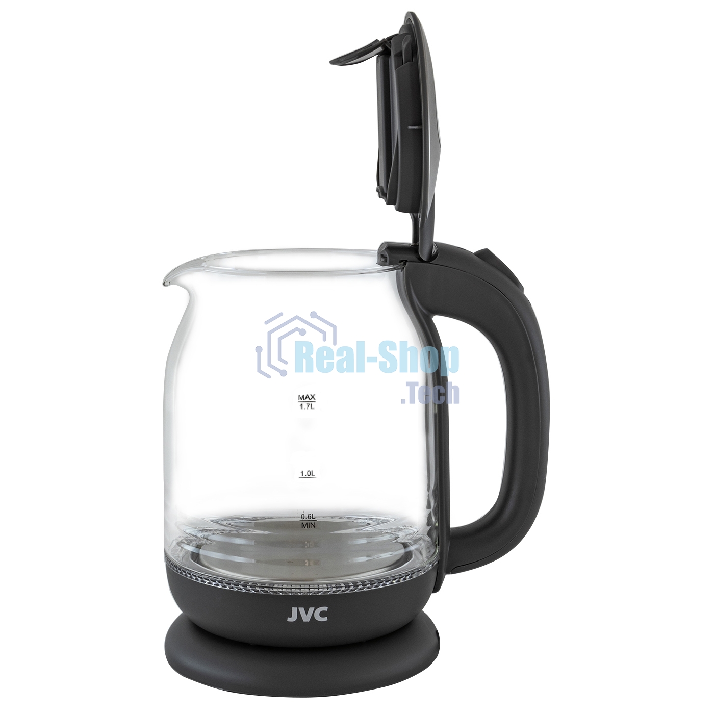 Чайник электрический JVC JK-KE1510 grey, объем 1,7л, максимальная мощность 2200 Вт