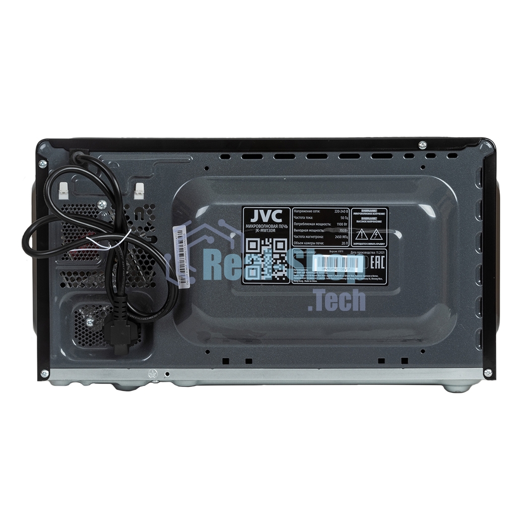 Микроволновая печь JVC JK-MW130M черный, 20 л, 700 Вт, переключатели - поворотный механизм