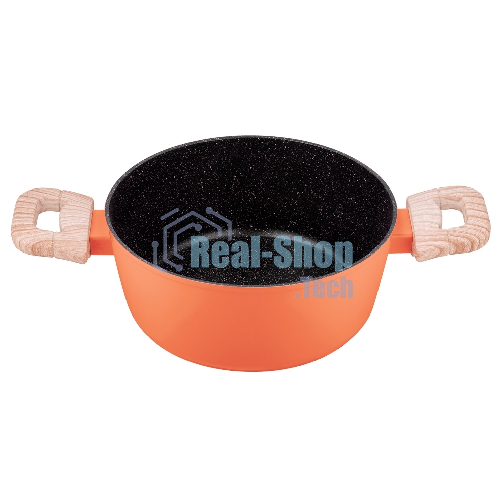 Кастрюля Maunfeld MARTA MCS22FA06CL из кованого алюминия со стеклянной крышкой, 20 см, 2,2 л.