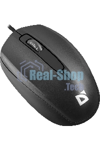 Мышь проводная Defender Alpha MB-507 черный, 1000 dpi, USB, кнопки - 3