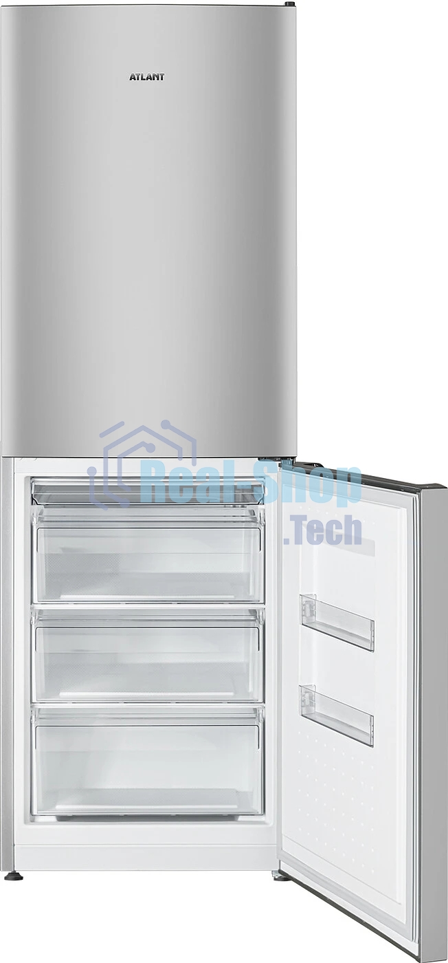 Холодильник Atlant ХМ 6619-189 серебристый двухкамерный 205/119л морозилка снизу