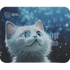 Коврик для мыши Cactus белый Cat 220x180x2мм (CS-MPC-P06XS)