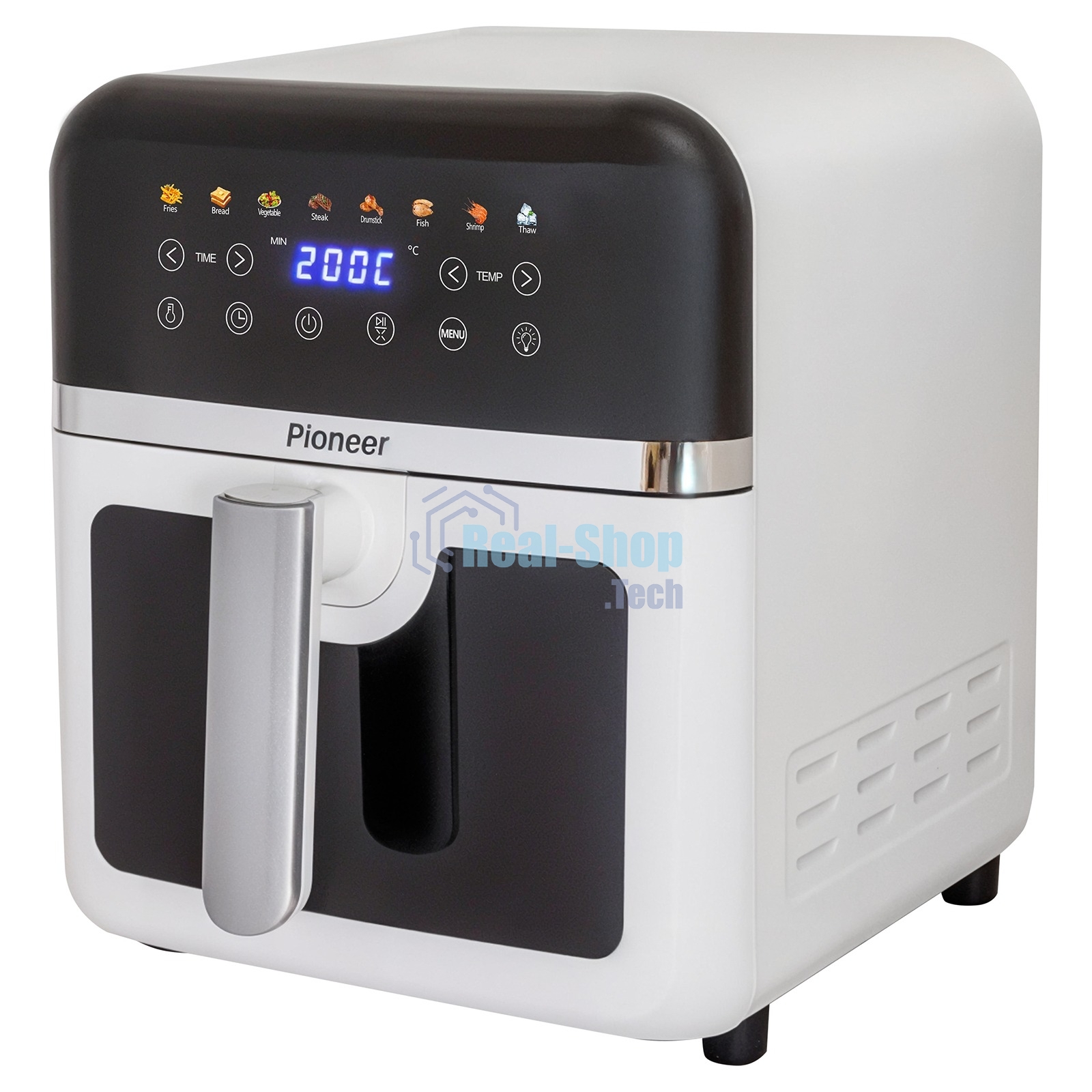 Аэрогриль Pioneer SM520D белый, 1850 Вт, 8 л, сенсор, 8 программ