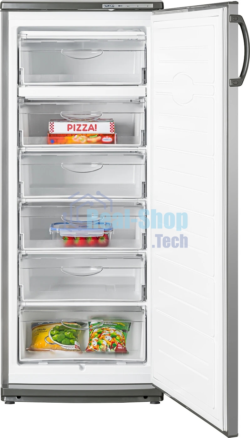 Морозильная камера Atlant M-7184-060, мокрый асфальт, 240л, 6 ящиков