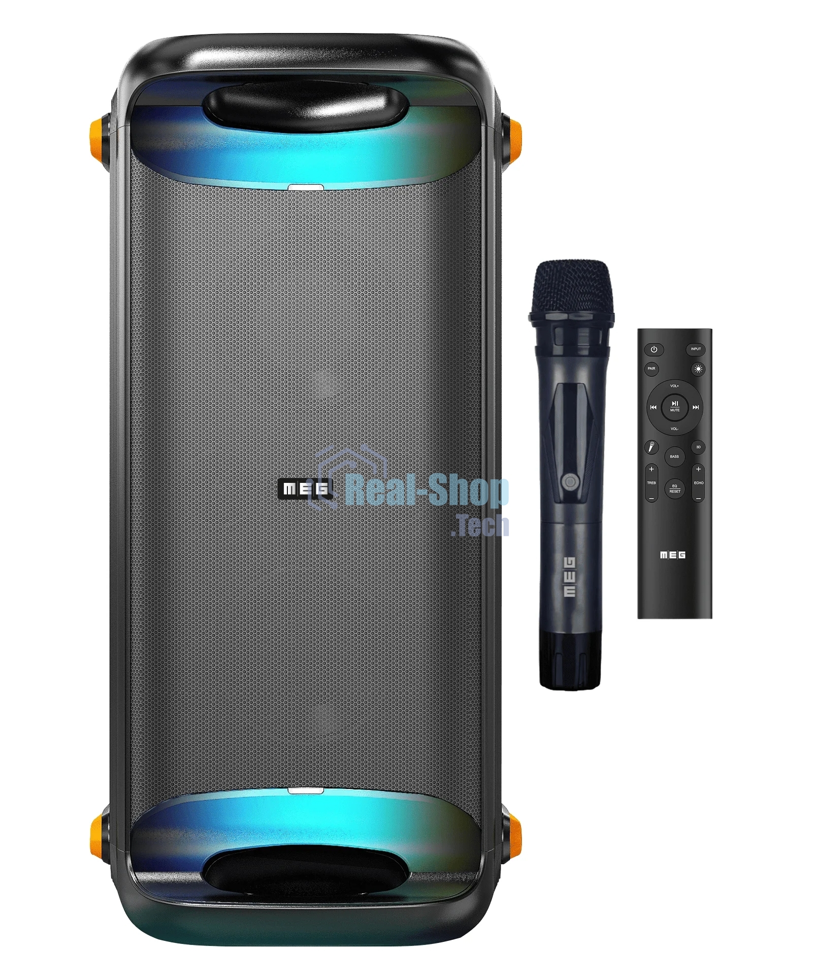Портативная колонка MEG SPA101BL, 100Вт, Bluetooth 5.3, время работы до 9,5ч, Dolby Audio, черная