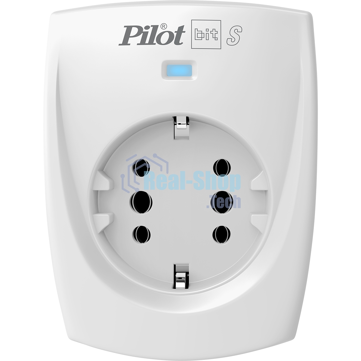 Сетевой фильтр ZIS PILOT BIT S, 1 розетка, 16А/3,5кВт, св.серый