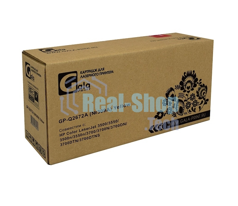 Картридж лазерный GalaPrint GP-Q2672A (№309A) желтый (4000 стр) для HP Color LaserJet 3500/3550/3500n/3550n/3700/3700N/3700DN/3700DTN/3700DTNS