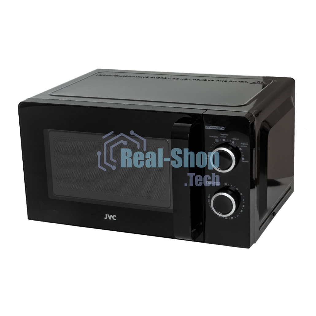 Микроволновая печь JVC JK-MW130M черный, 20 л, 700 Вт, переключатели - поворотный механизм