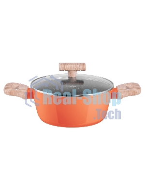 Кастрюля Maunfeld MARTA MCS22FA06CL из кованого алюминия со стеклянной крышкой, 20 см, 2,2 л.