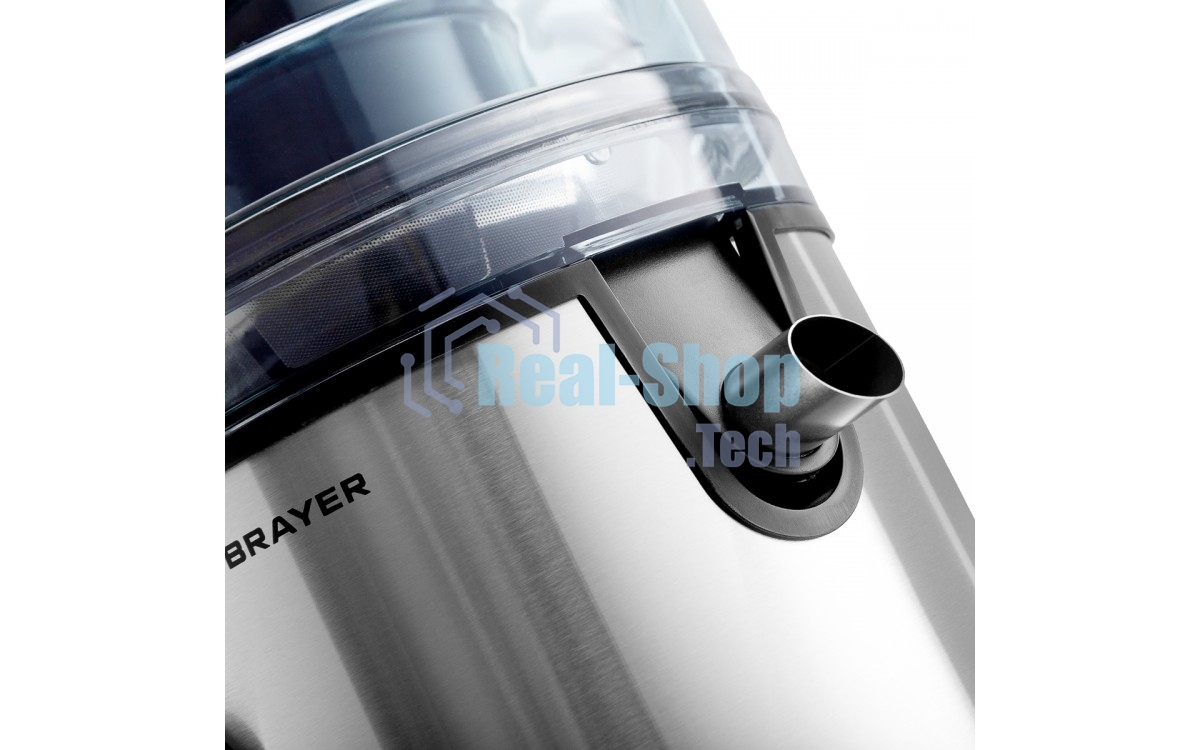 Соковыжималка BRAYER BR1705 центробежная, 800 Вт, 4 скор, LEDдисп,рез.для сока 1,1л, резер.мякот 2 л