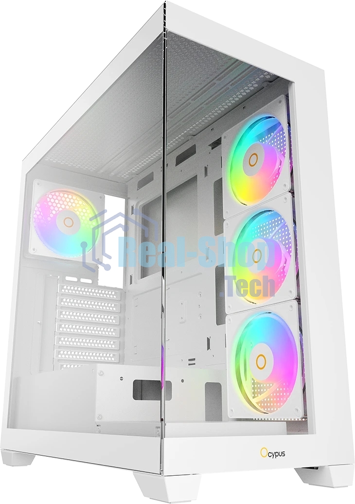 Компьютерный корпус Ocypus Gaммa C72 WH ARGB ATX/win/white/4 ARGB fans/no PSU/Tempered Glass