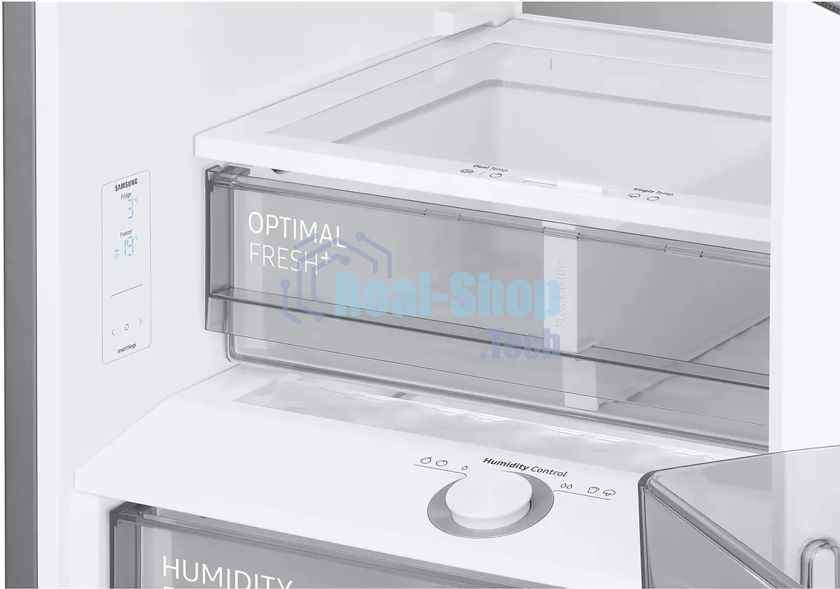 Холодильник Samsung RB34C7B5EB1/EF черный мат. двухкамерный 230/114л морозилка снизу, No Frost