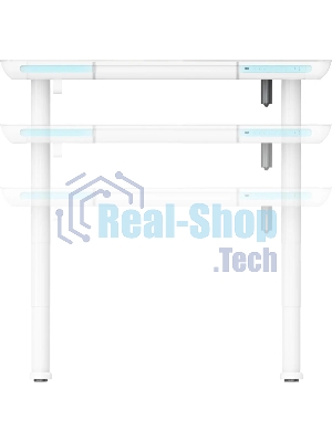 Стол компьютерный Cactus CS-EGD-WT-LED столешница закаленное стекло, белый каркас белый