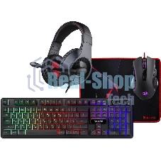 Комплект клавиатура+мышь Redragon S137 проводной, USB, чёрный