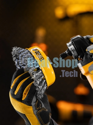 Щетка для УШМ Denzel 125 мм, Чашка, крученая нержавеющая проволока 0,5 мм, М14 746273