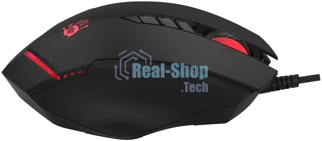 Мышь проводная A4Tech Bloody V8 черный, 3200 dpi, USB, кнопки - 8