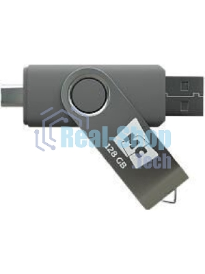 Флешка USB MORE CHOICE МФ128а Black (4620202559111), 128GB, USB 2.0/Type-C, R/W 15/5, черный