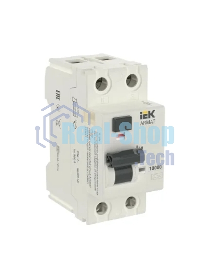 Выключатель автоматический дифференциального тока IEK R10N, 2P, 63А, 6кА, ARMAT