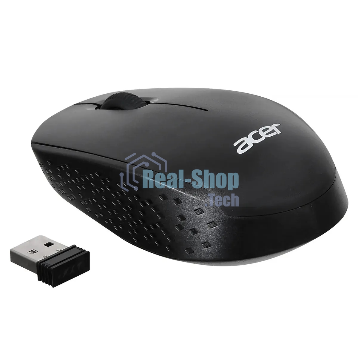 Мышь беспроводная Acer OMR020 черный, 1200 dpi, радиоканал, USB, кнопки - 3