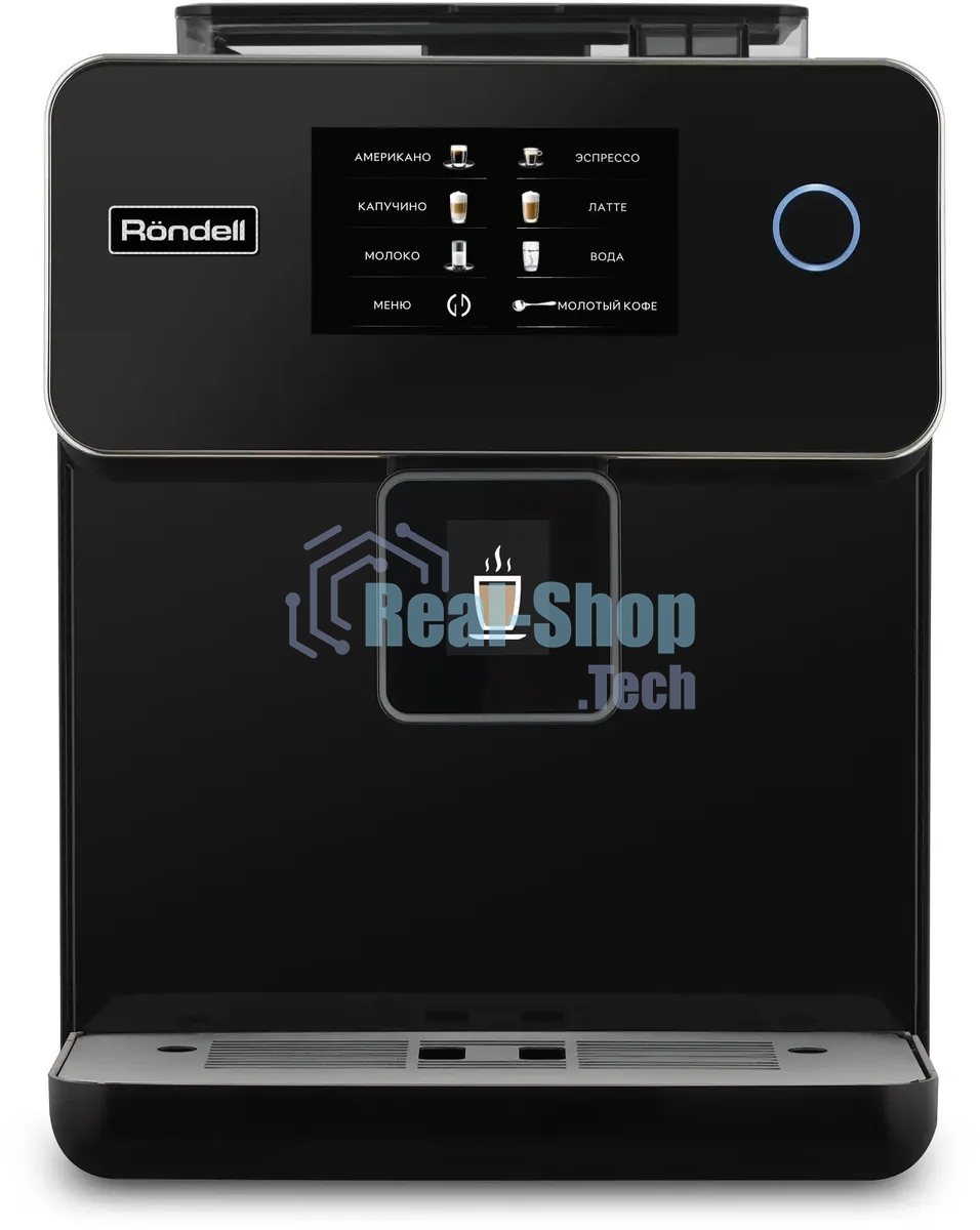 Кофемашина автоматическая Rondell RDE-1114 черный, исп. кофе - молотый/зерновой, 1.6 л, 1500 Вт, 20 бар