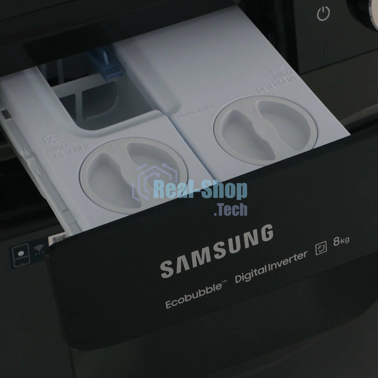 Стиральная машина Samsung WW80AG6L28BB черный, загрузка фронтальная 8 кг, 1200 об/мин, класс: A+++