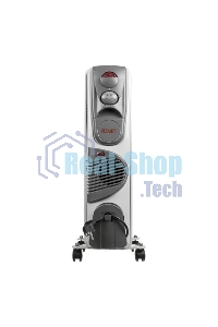 Обогреватель масляный Ресанта ОМ-9НВ (9 секций), белый, 2400 Вт, 25 м2, термостат