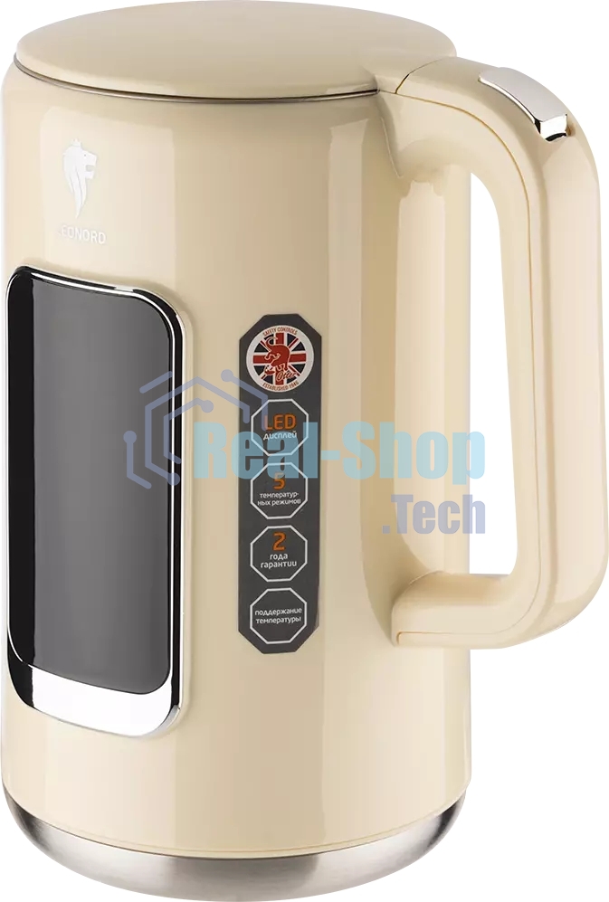 Чайник электрический LEONORD LE-1533 1,7л, двойной корпус, бежевый