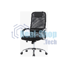 Кресло Chairman CH612 chrome черный, экокожа, 120 кг