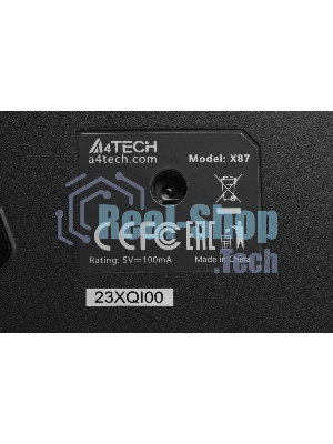 Мышь проводная A4Tech X87 черный, 2400 dpi, USB, кнопки - 8