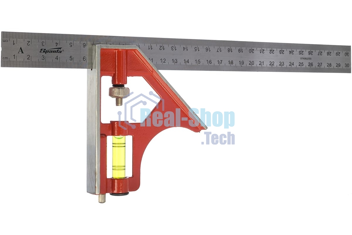 Угольник Sparta 300 мм, металлический, комбинированный